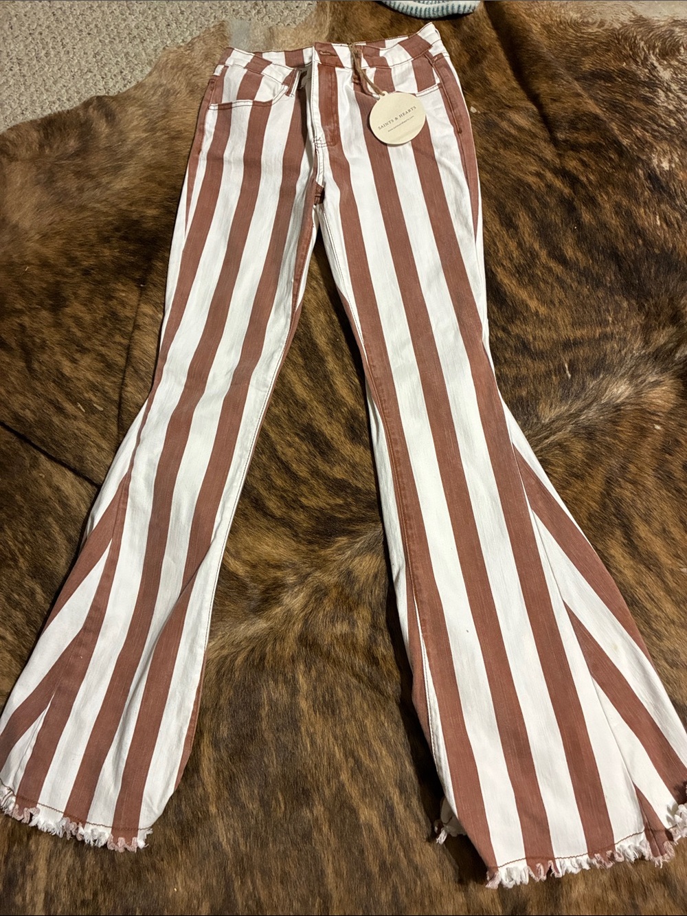 Saints and Hearts striped pants in medium